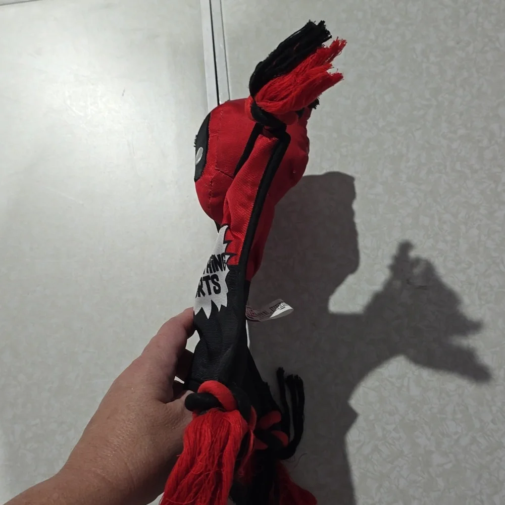 Marvel Deadpool Red and Black‎ Dog Toy With Rope Knots
